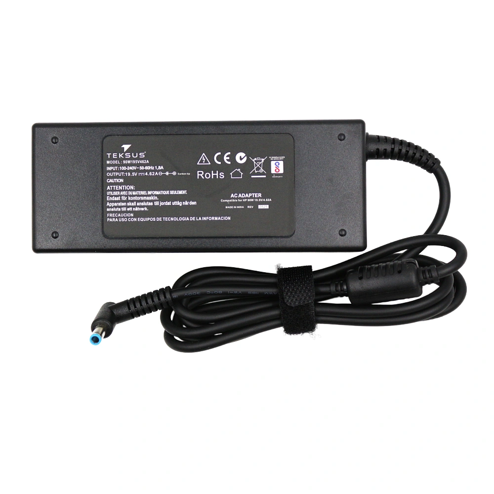 Teksus Laptop Adapter Compatible For HP 90w |19.5v/4.62a |4.5mm x 3.0mm Blue Pin view 2